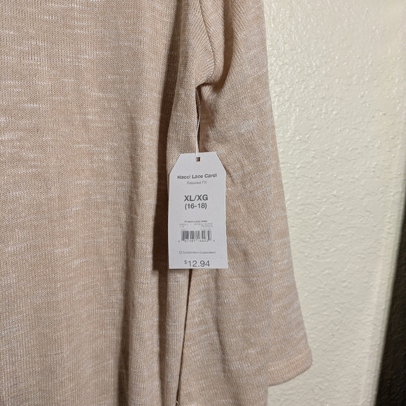 Time And Tru Nwt Women's Beige Sweater Size Xl - Picture 4 of 8